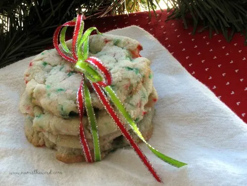 Candy Cane Crinkle Cookies