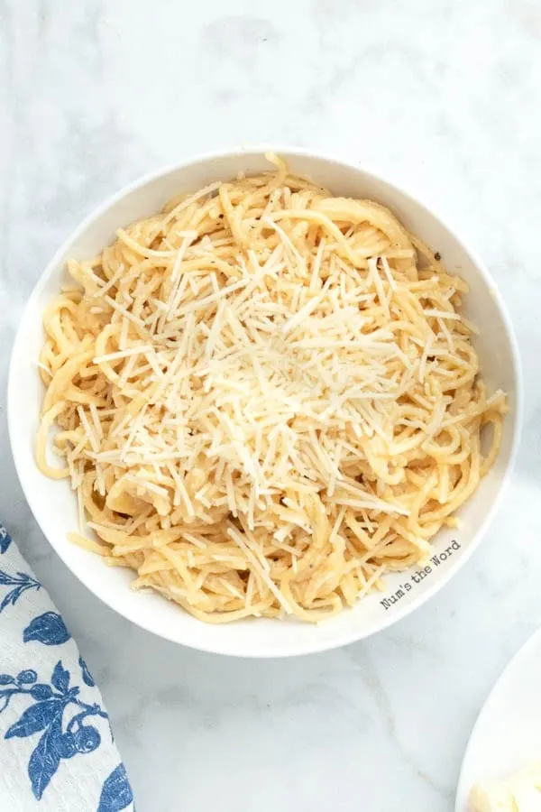 Garlic Spaghetti - large bowl of pasta