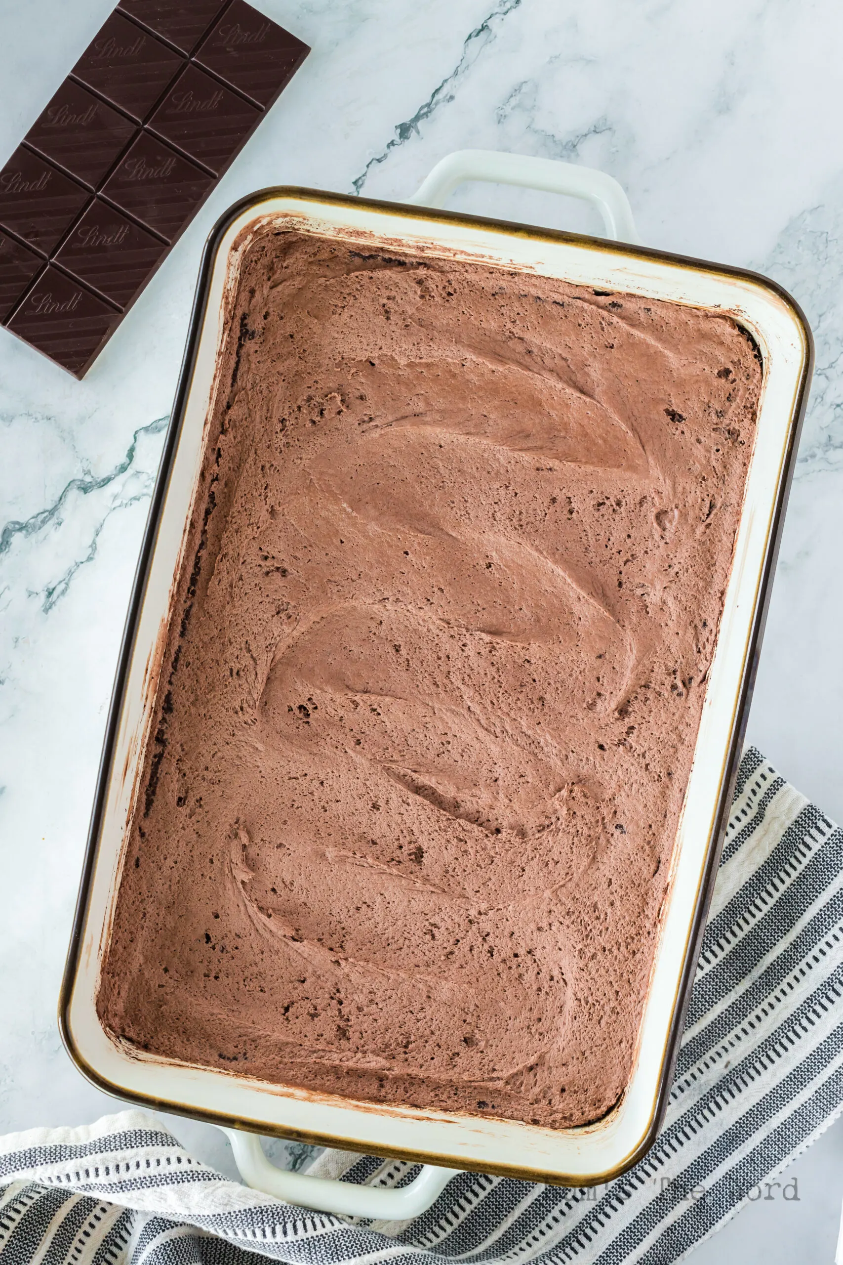 chocolate mousse topped brownies