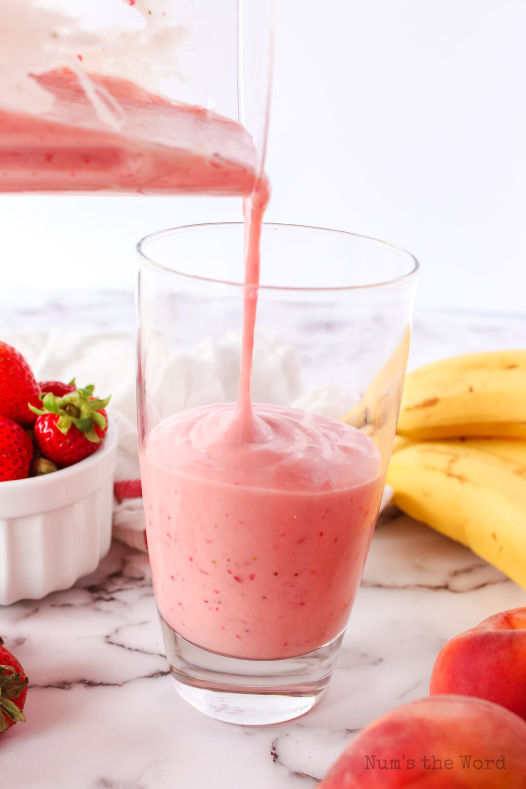 Strawberry Banana Peach Smoothie Num's the Word