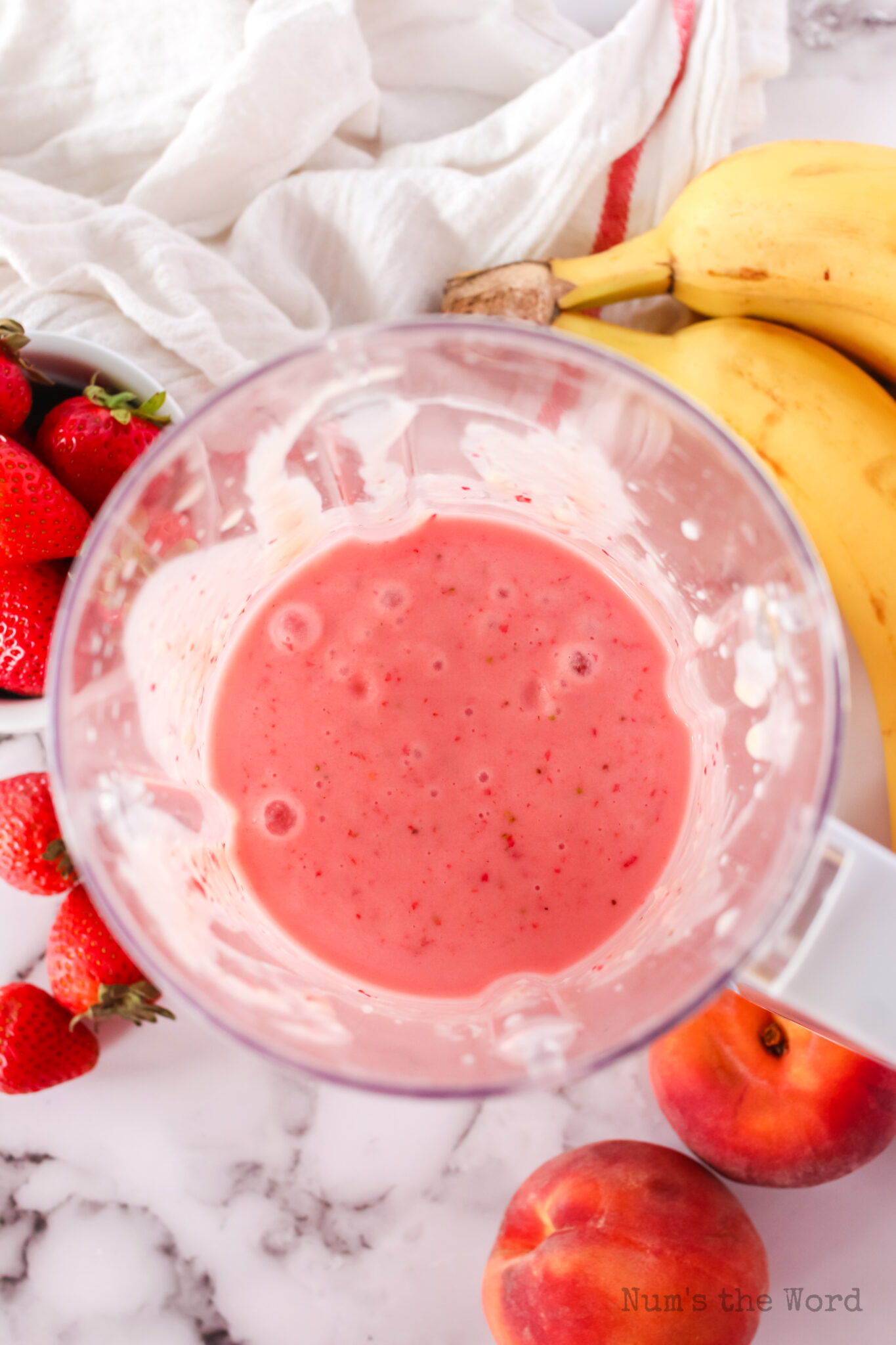 Strawberry Banana Peach Smoothie Num's the Word