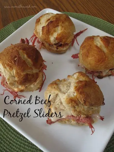 Corned Beef Pretzel Sliders