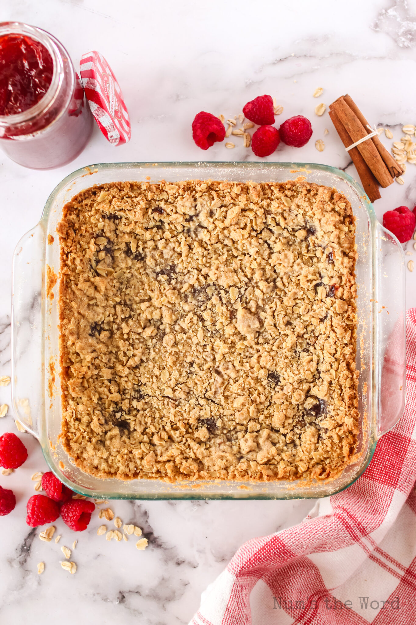 Layered Raspberry Bars Raspberry Bars - Num's the Word