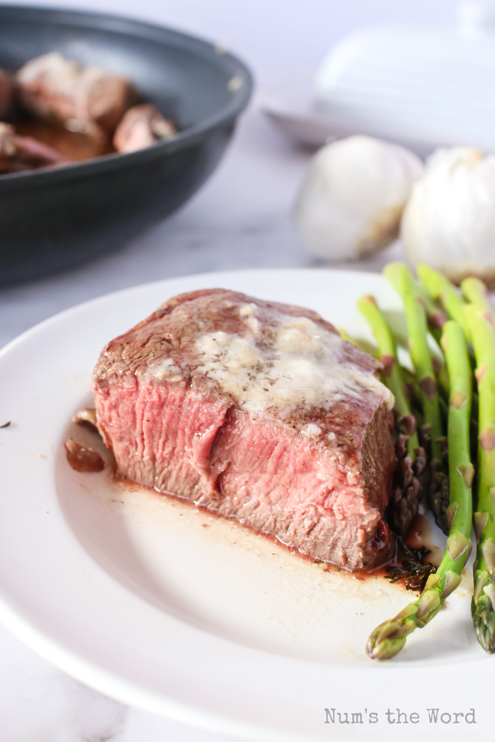 steak cut open to show tender insides