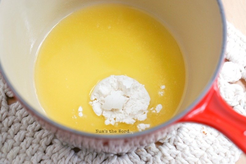 separate pot with flour and butter