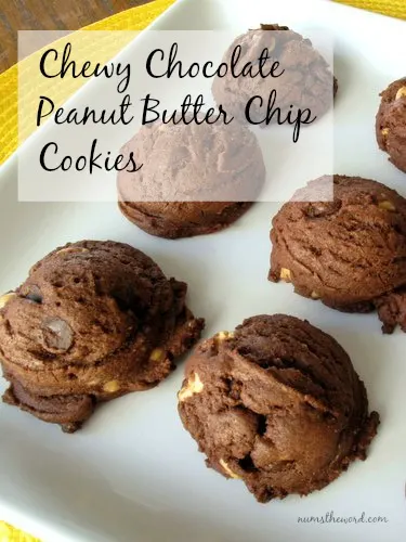 Chewy Chocolate PB cookies