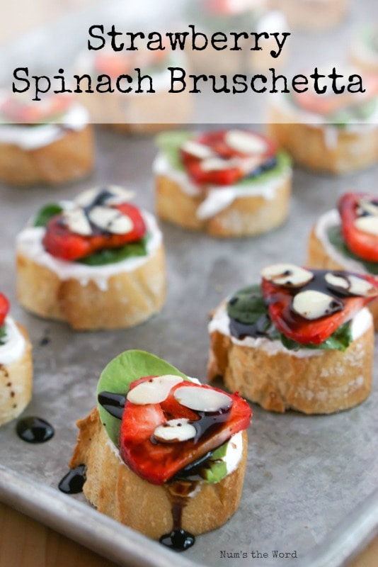 Strawberry Spinach Bruschetta - NumsTheWord