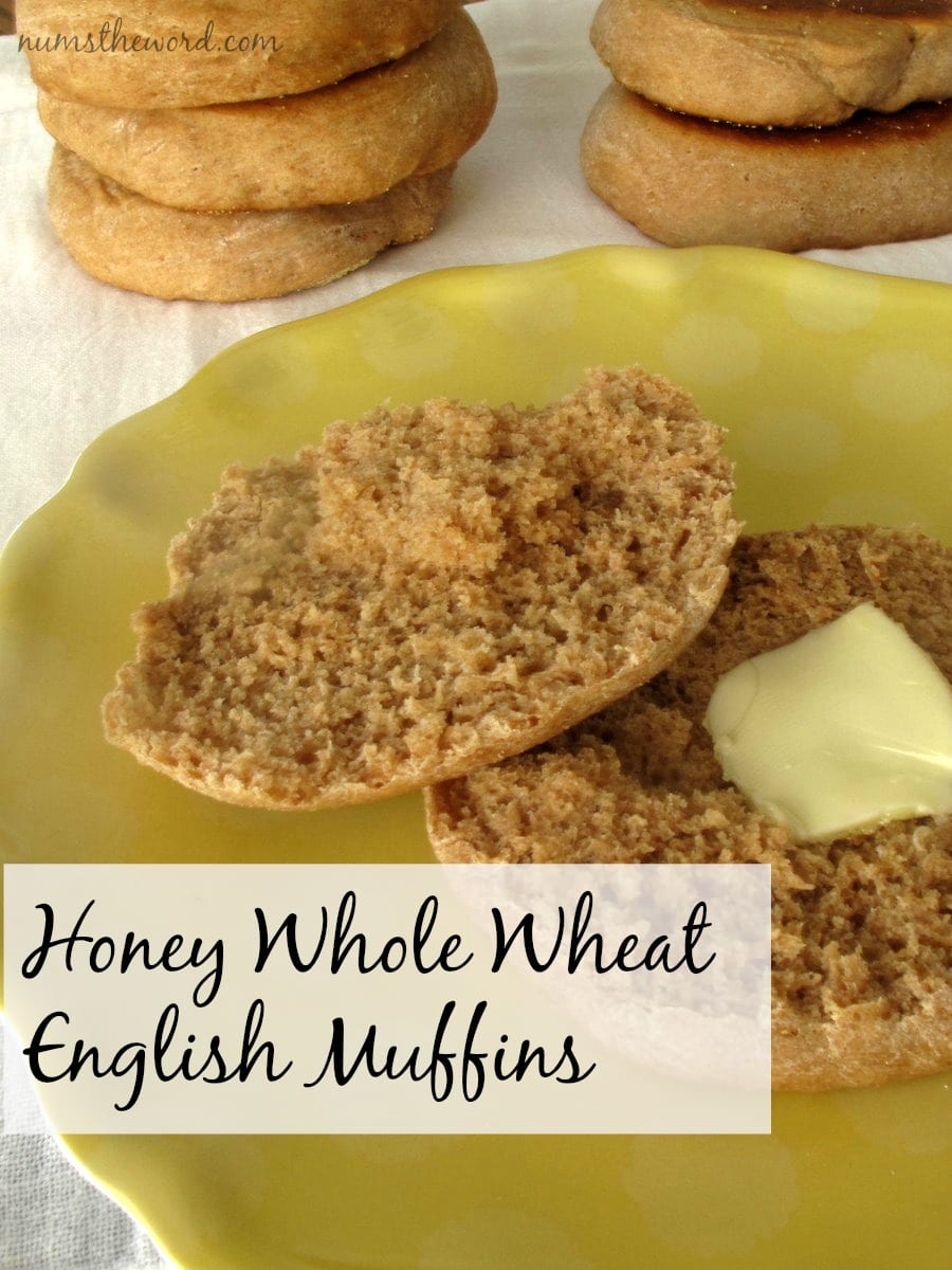 Honey Whole Wheat English Muffins