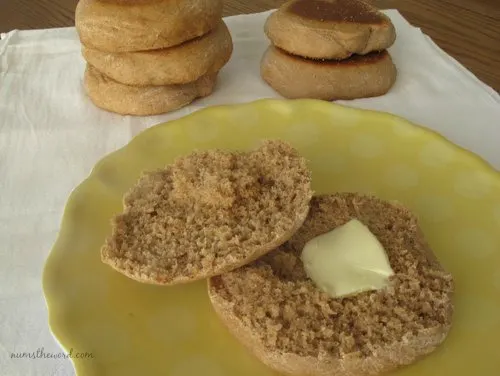 Honey Whole Wheat English Muffins