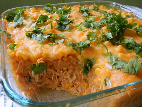 Chicken Enchilada Rice Casserole