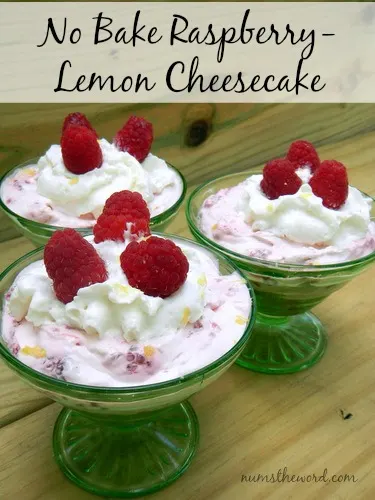 No Bake Raspberry-Lemon Cheesecake