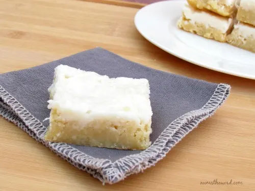 White Chocolate Coconut Brownies