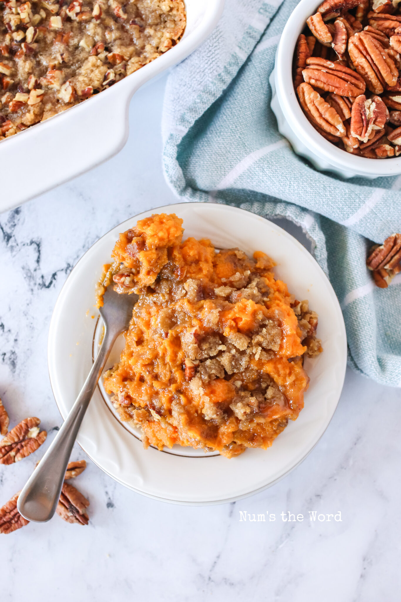 Sweet Potato Casserole with Pecans - Num's the Word