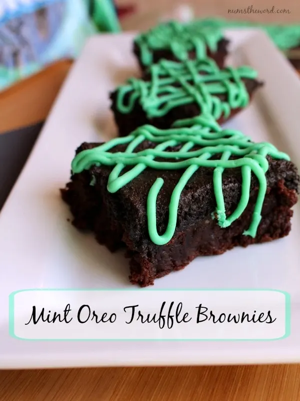 Mint Oreo Truffle Brownies