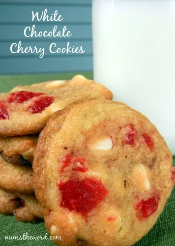 White Chocolate Cherry Cookies