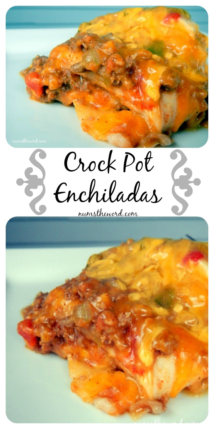 Crock Pot Enchiladas - collage of images for Pinterest