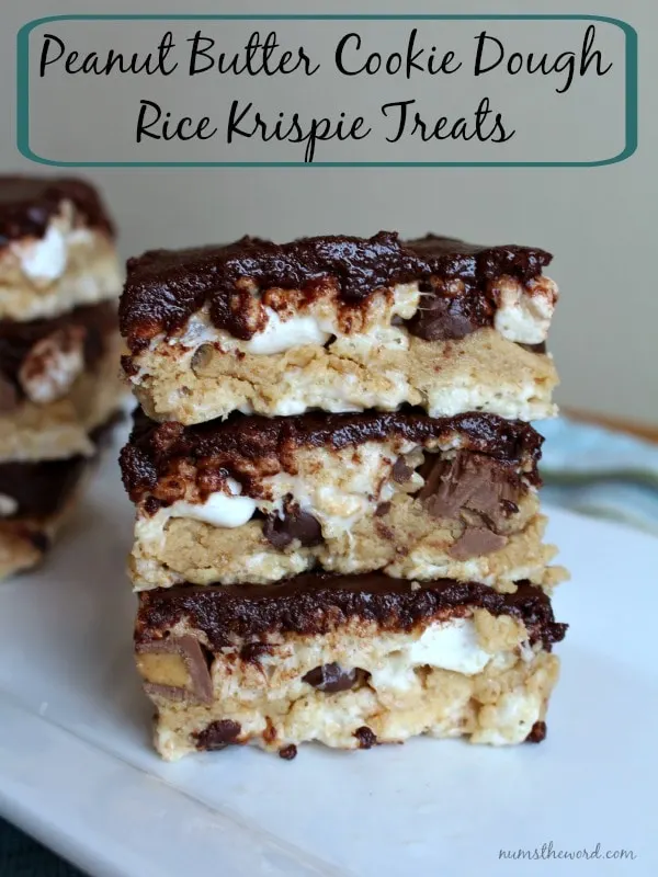 Peanut Butter Cookie Dough Rice Krispie Treats