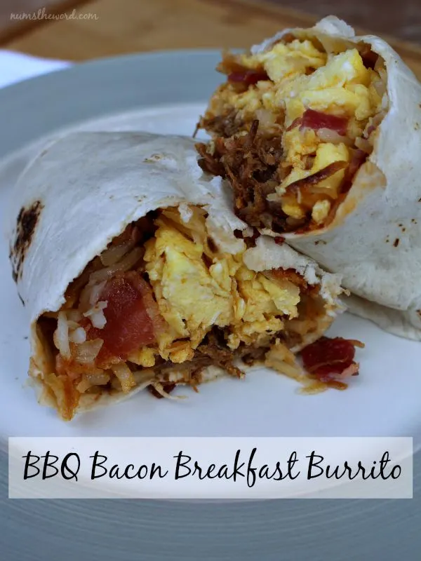 BBQ Bacon Breakfast Burrito