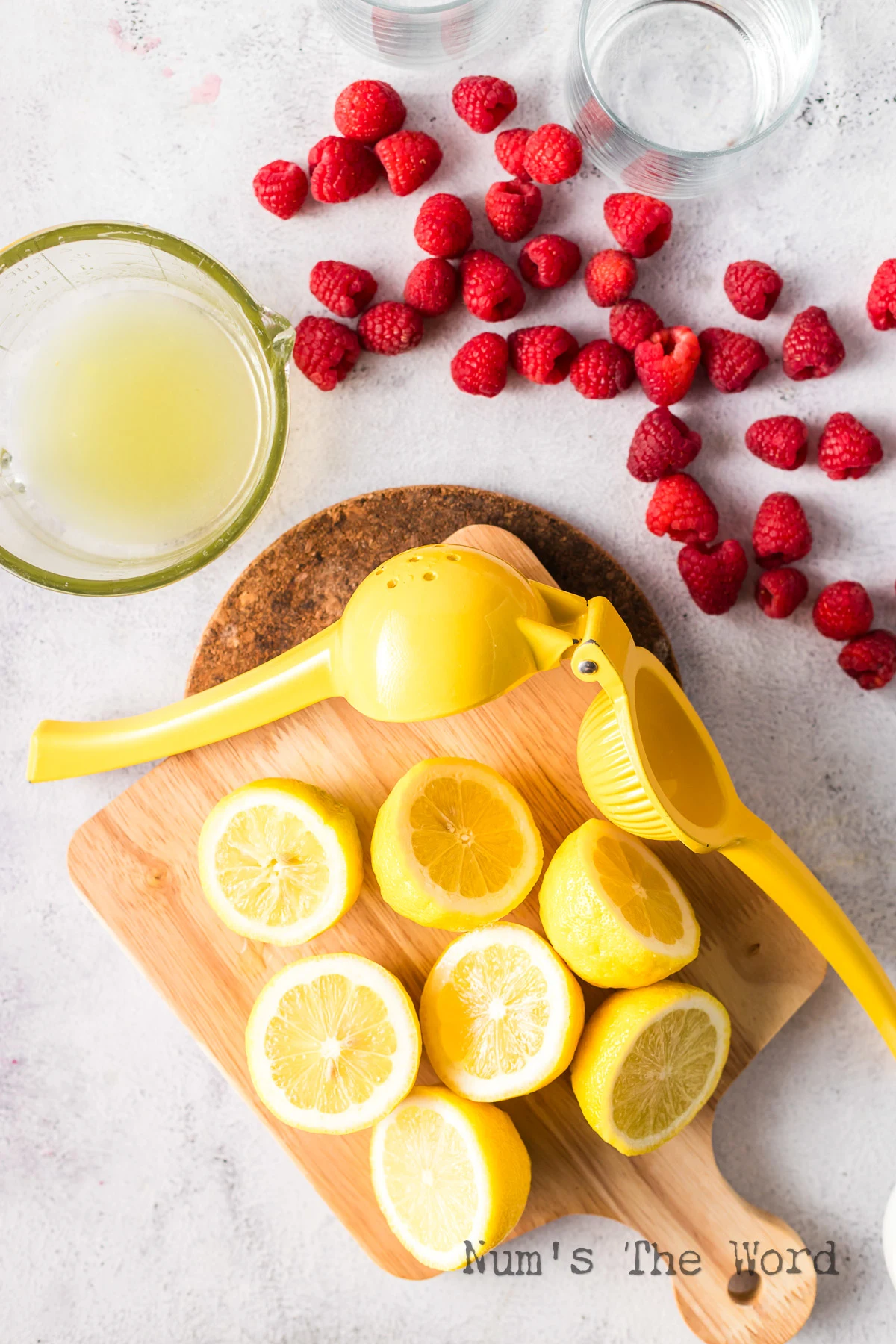 Lemons being juiced