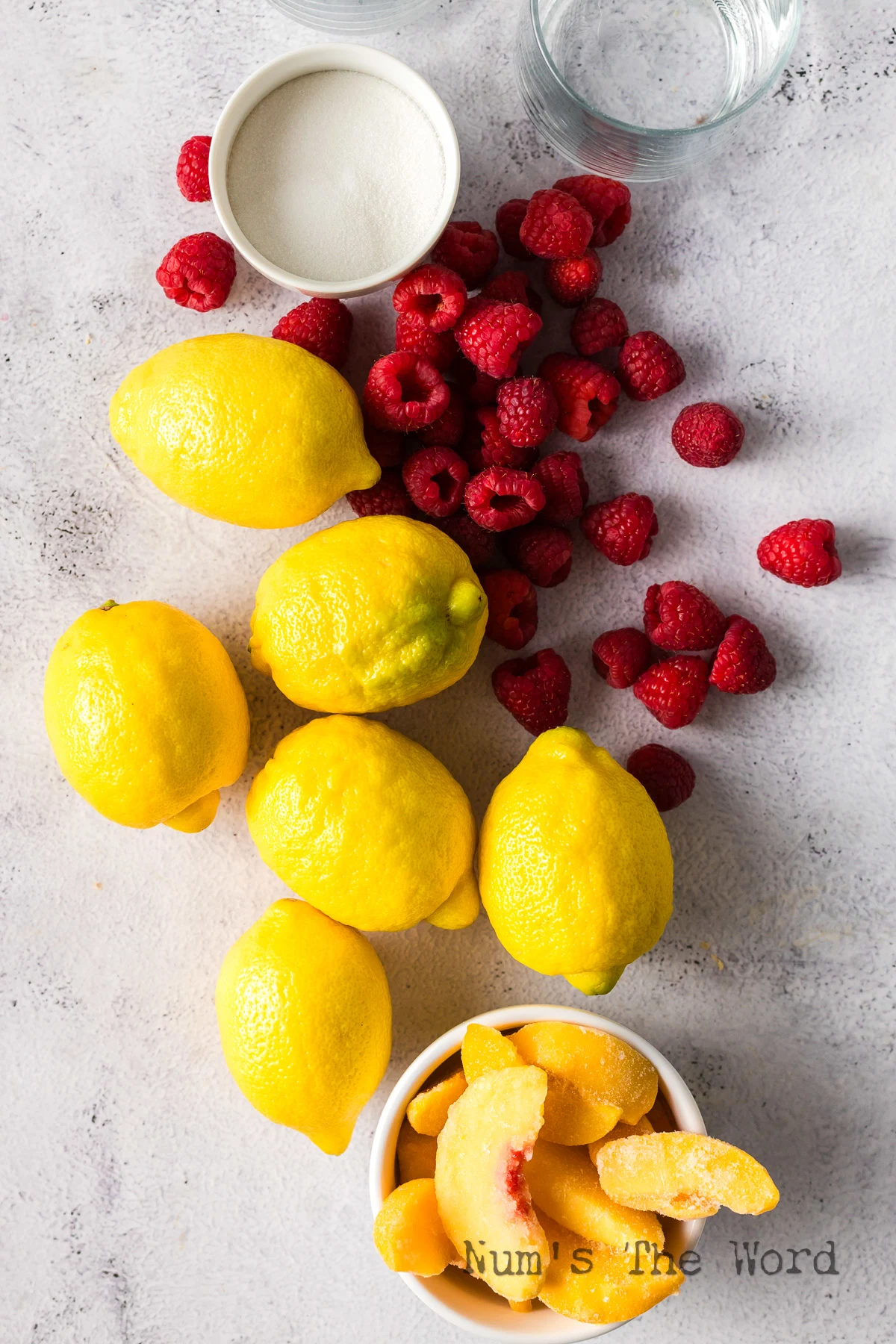 All ingredients laid out on counter.