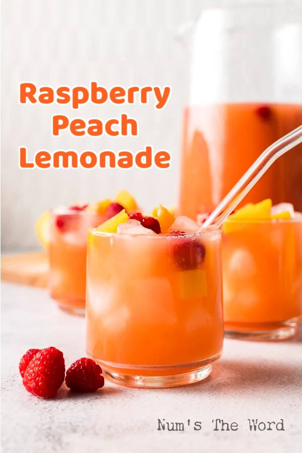 Main image of lemonade in glasses with a pitcher full in the background.