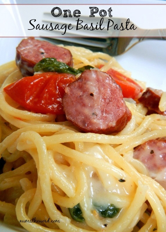 One Pot Sausage Basil Pasta Num's the Word