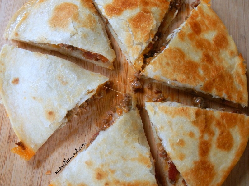 Bacon Cheeseburger Quesadilla