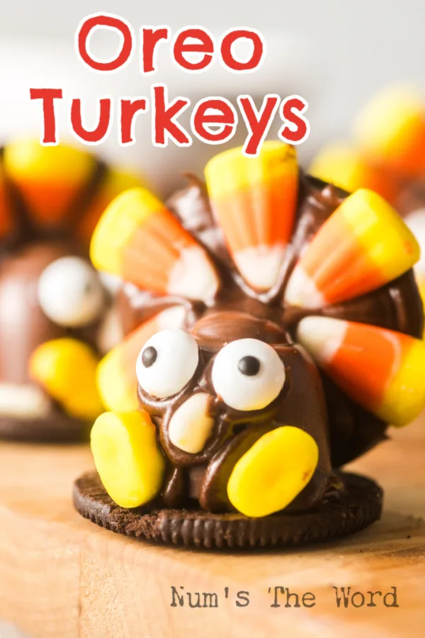 Main image for Oreo Turkeys. A zoomed in image of a fat turkey ready to be eaten.