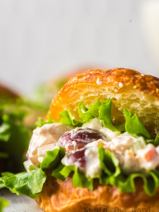 zoomed in single image for chicken salad sandwiches