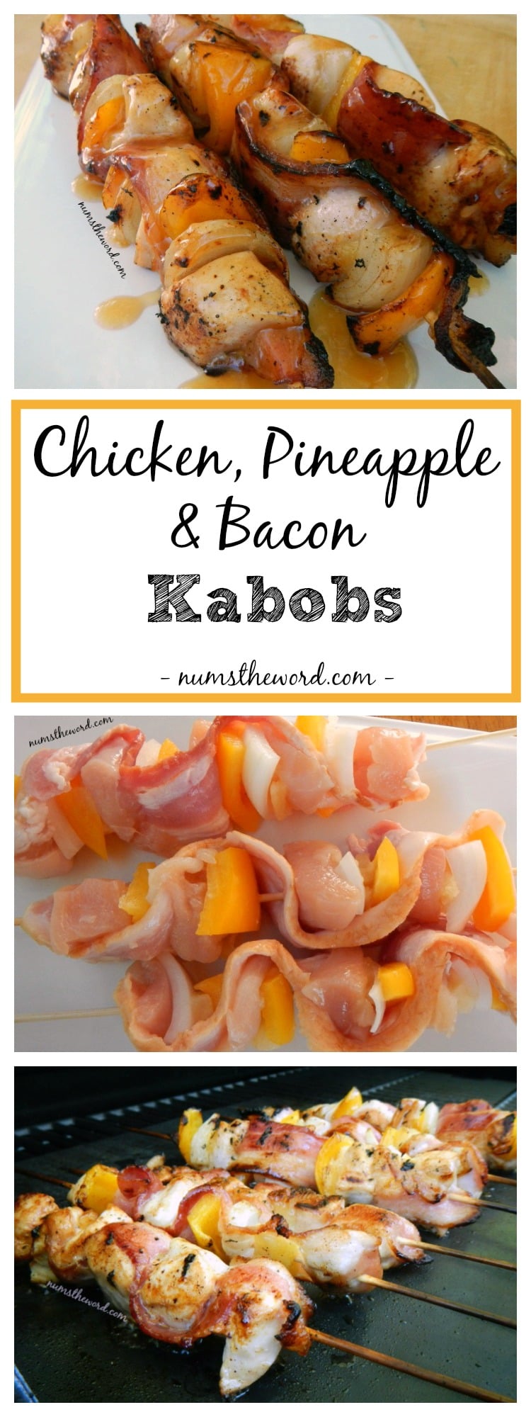 Chicken, Pineapple & Bacon Kabobs - NumsTheWord