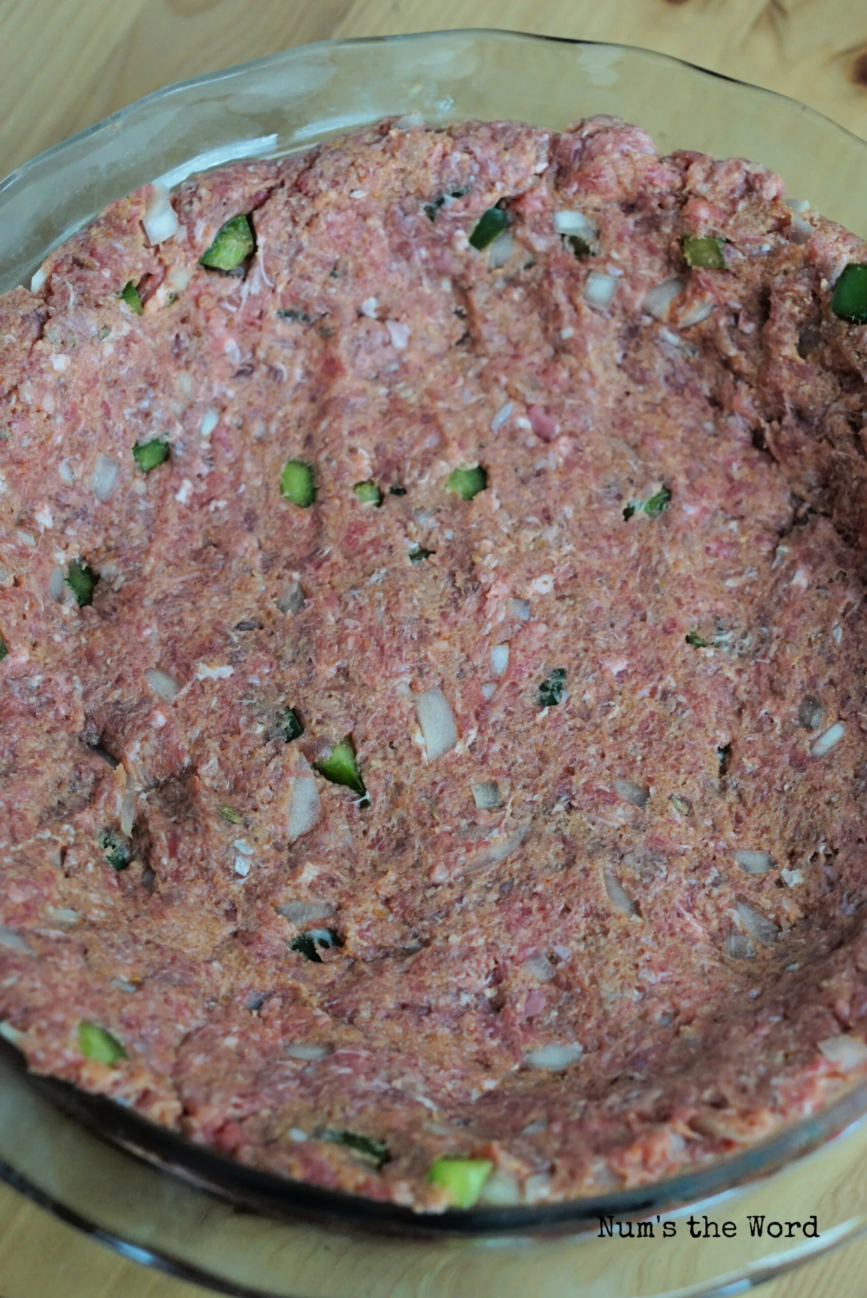 Beef crust placed pie plate