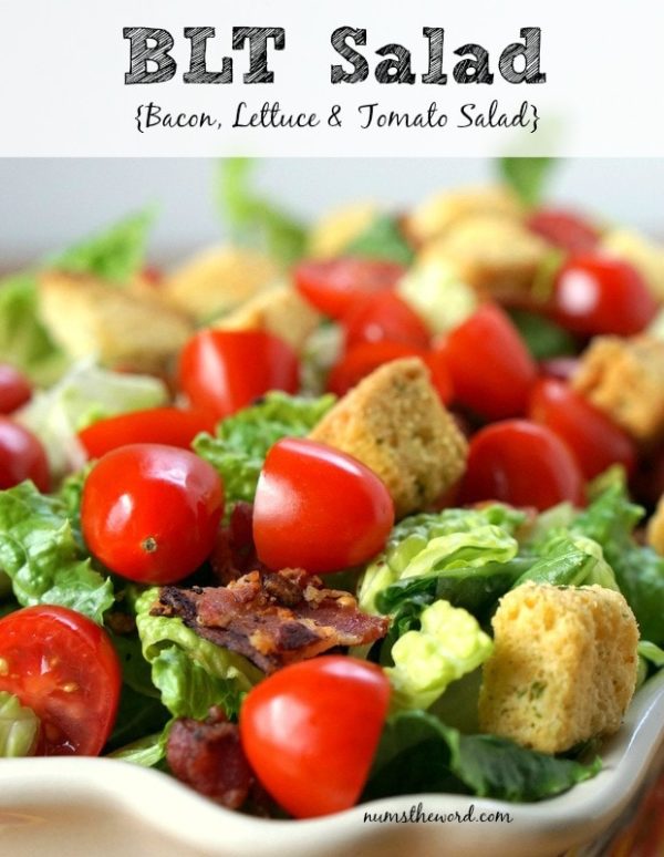 Bacon, Lettuce & Tomato Salad - Num's The Word