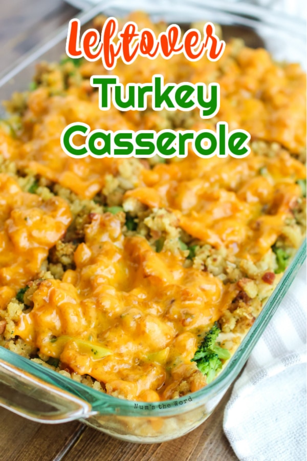 Turkey Casserole - main image for recipe of cooked casserole in dish ready to serve