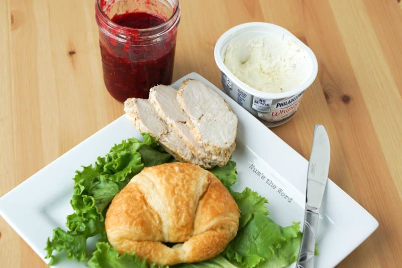 The Best Turkey & Cranberry Sandwich - All ingredients to make sandwich laid out on table