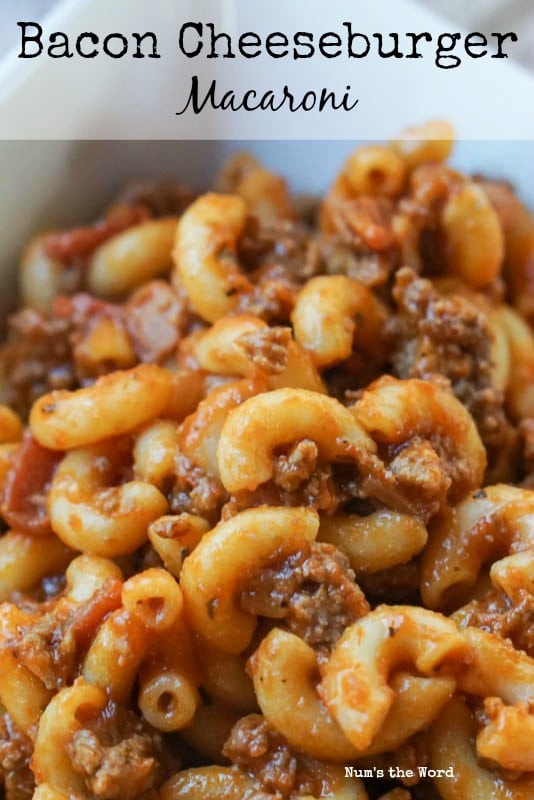 Bacon Cheeseburger Macaroni - Main image for recipe