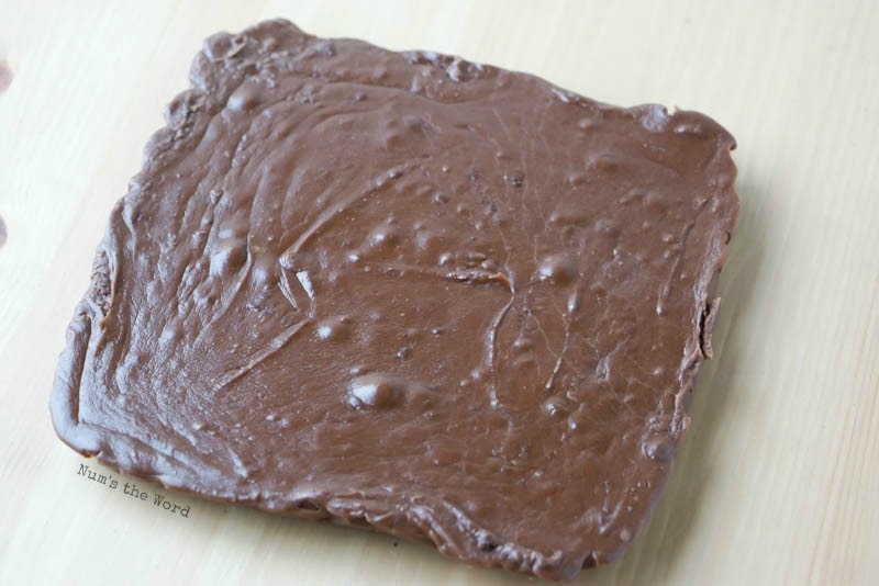 See's Fudge, A Copycat Recipe - cooled fudge that has been removed from pan but not cut