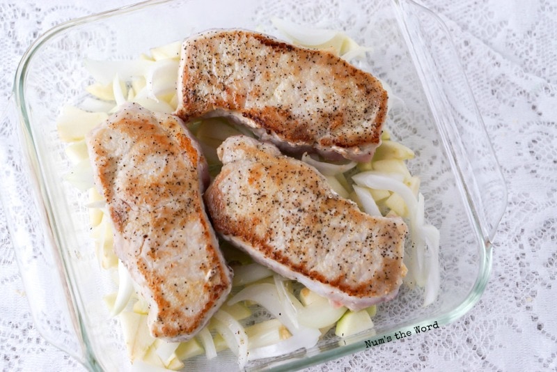 Baked Apple & Onion Pork Chops