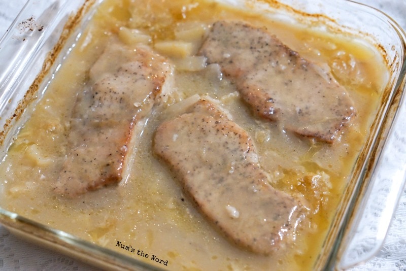 Baked Apple & Onion Pork Chops