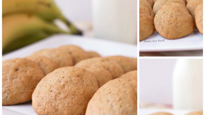 Soft & Chewy Banana Bread Cookies - Facebook collage of photos