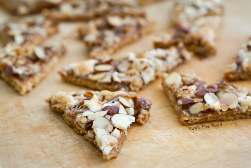 Caramel Heavenlies - spread out on a cutting board