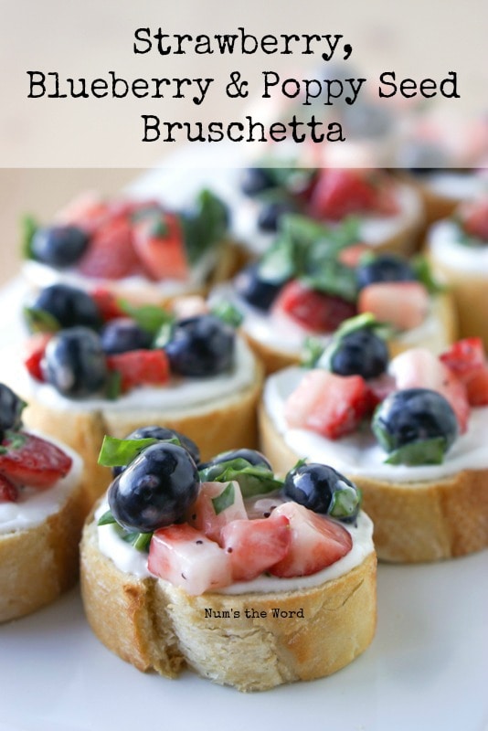 Strawberry, Blueberry & Poppy Seed Bruschetta