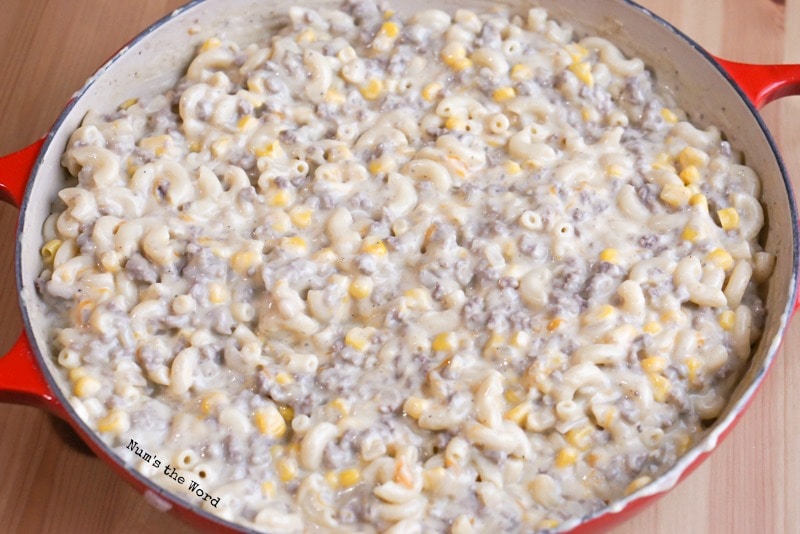 fully prepared casserole without cracker topping