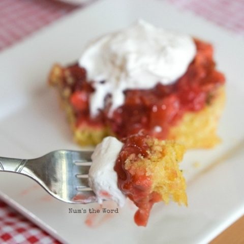 Strawberry Rhubarb Lemon Upside Down Cake-image