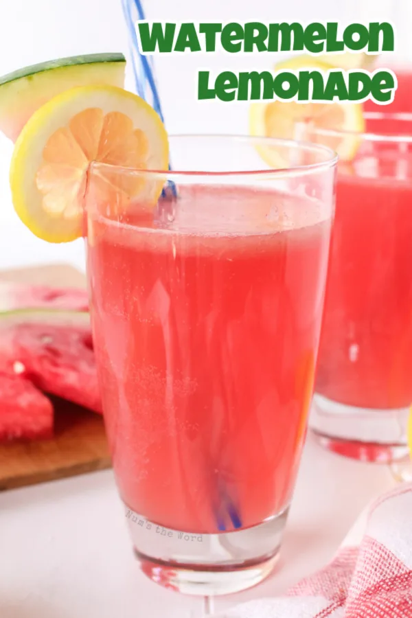 main image for recipe of two glasses of watermelon lemonade.