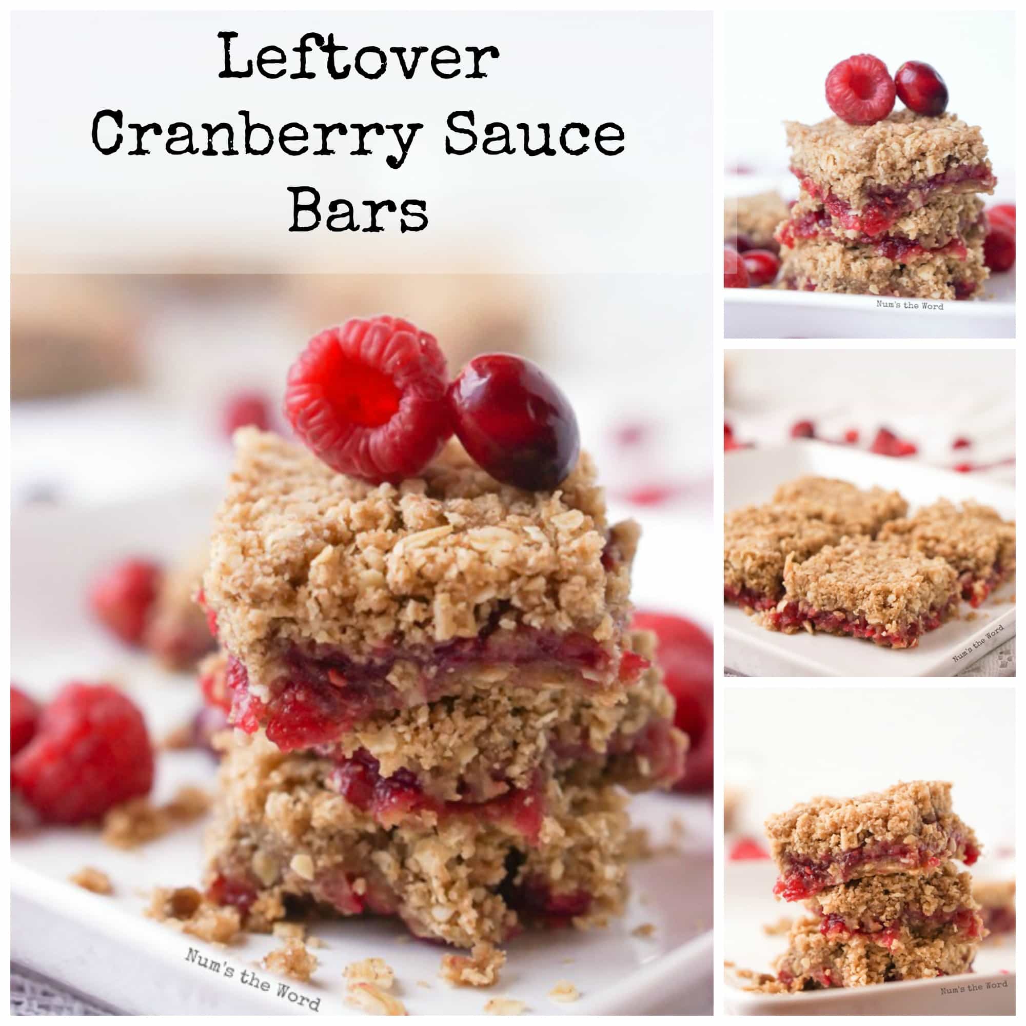 Leftover Cranberry Sauce Bars