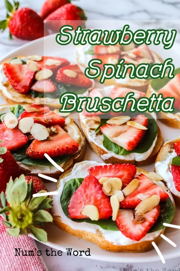 Main image for Strawberry Spinach Bruschetta also known as fruit bruschetta
