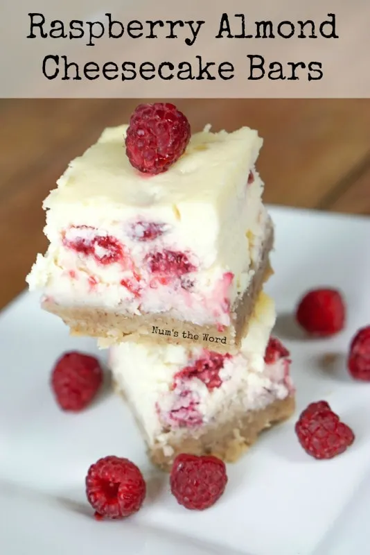 Raspberry Almond Cheesecake Bars