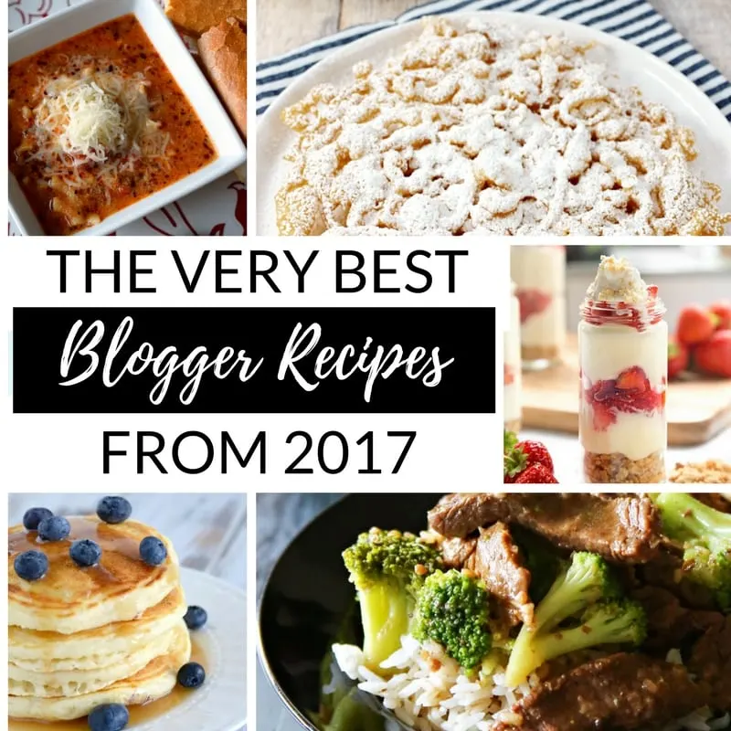 The Very Best Recipes on Pinterest of 2017 - square collage for Facebook