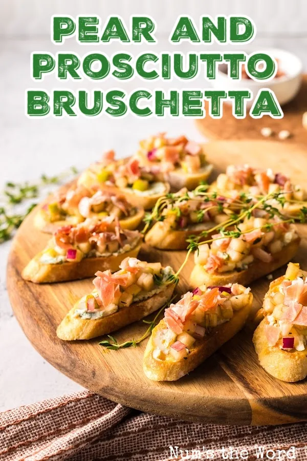 Main image for pear and prosciutto bruschetta