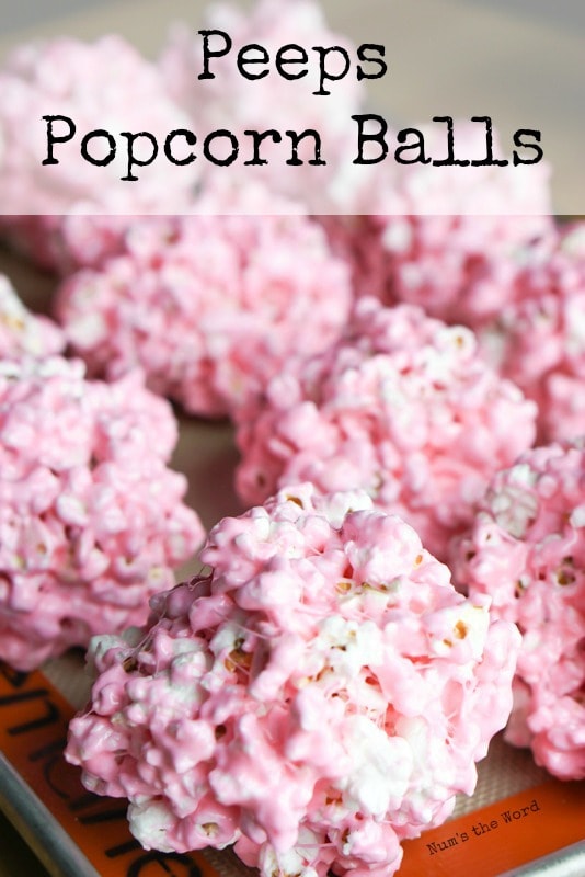 Peeps Popcorn Balls - Main image for recipe of popcorn balls made and all laid out